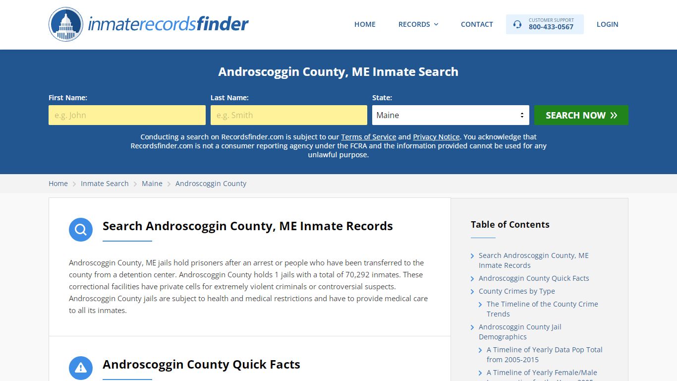 Androscoggin County, ME Inmate Lookup & Jail Records Online
